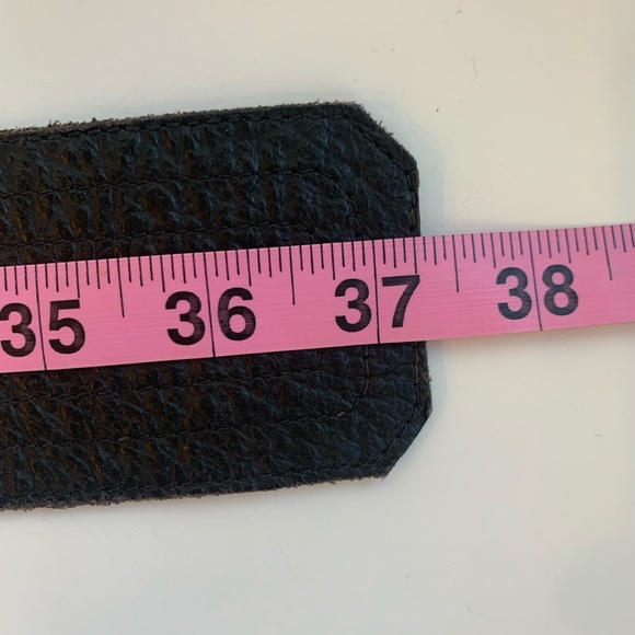 Vintage RUZA black leather? Double D buckle statement - Picture 7 of 7